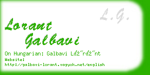 lorant galbavi business card